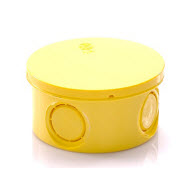 กล่องพักสายกลม-ร้อยสาย เหลือง CIRCULAR JUNCTION BOX-TOT