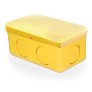 กล่องพักสายสี่เหลี่ยม 4"x2" เหลือง HANDY JUNCTION BOX-TOT